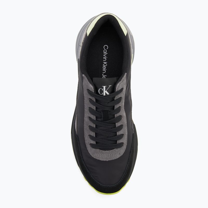 Calvin Klein men's shoes YM0YM01292 Hike Runner Casual Ny-Su Ck Black/Granite Grey/Wild Lime 5