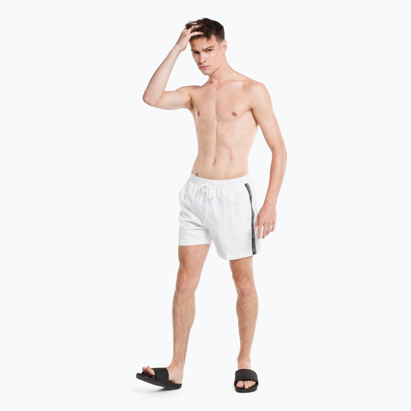 Men's Calvin Klein Medium Drawstring swim shorts white 4