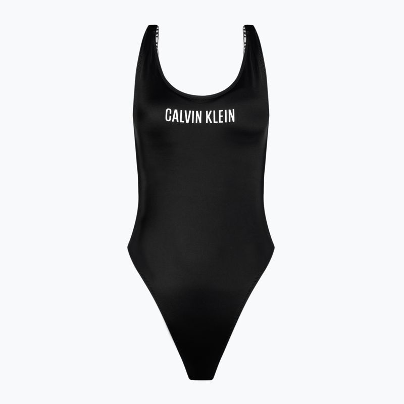 Women's Calvin Klein Scoop Back One Piece Swimsuit Black