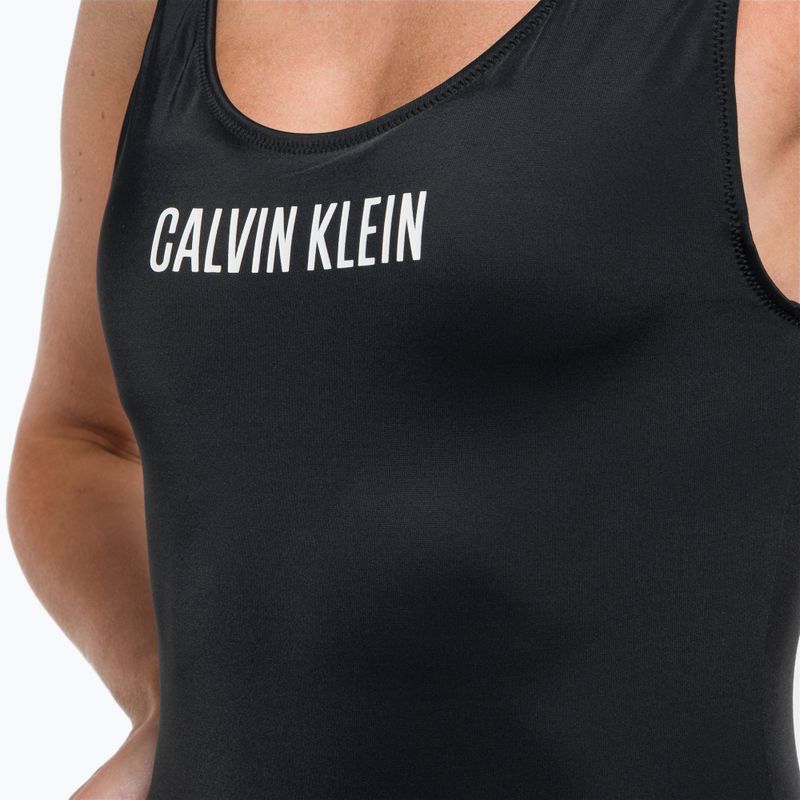 Women's Calvin Klein Scoop Back One Piece Swimsuit Black 7