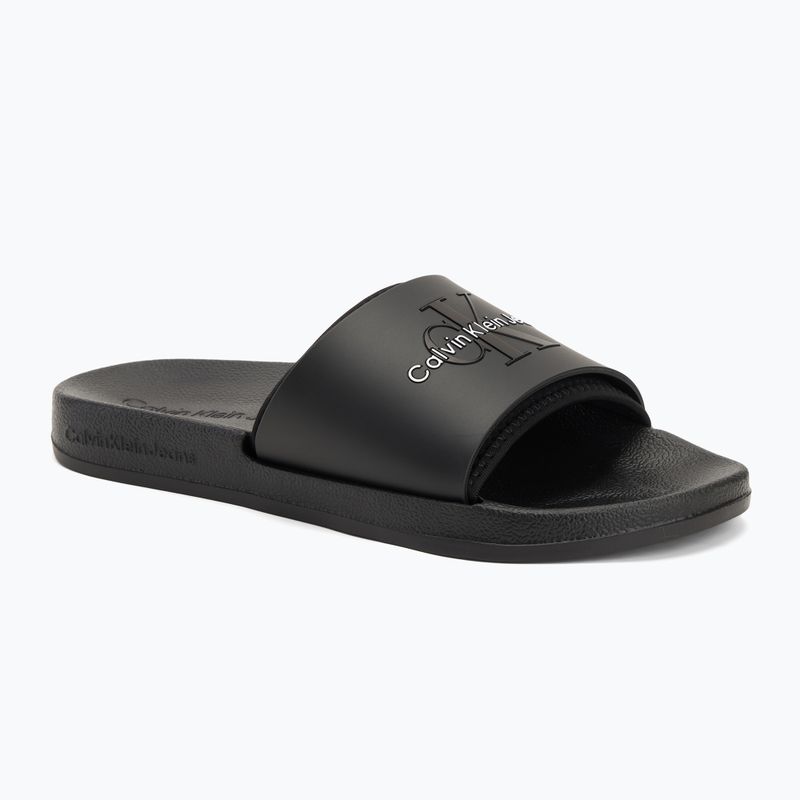 Men's Calvin Klein YM0YM00361 Slide Rubber Neoprene Monologo black flip-flops