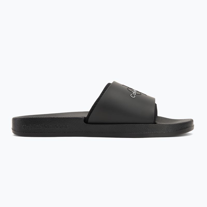 Men's Calvin Klein YM0YM00361 Slide Rubber Neoprene Monologo black flip-flops 2