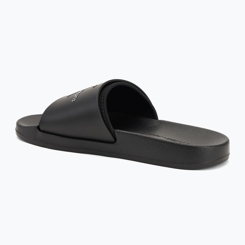 Men's Calvin Klein YM0YM00361 Slide Rubber Neoprene Monologo black flip-flops 3
