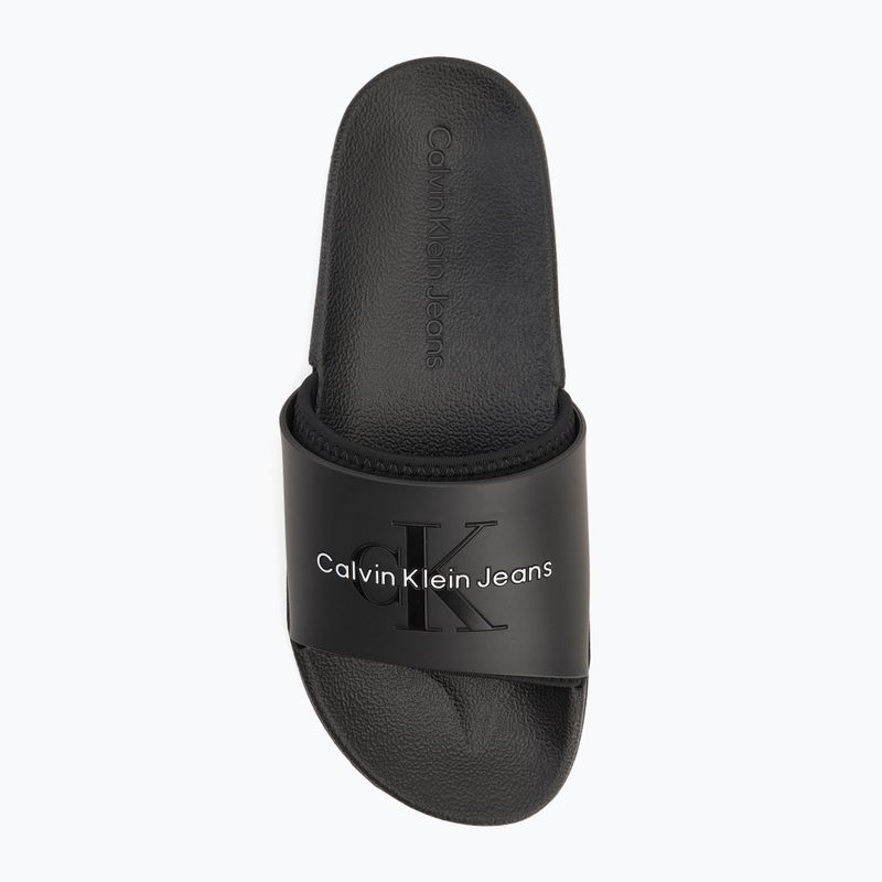 Men's Calvin Klein YM0YM00361 Slide Rubber Neoprene Monologo black flip-flops 5