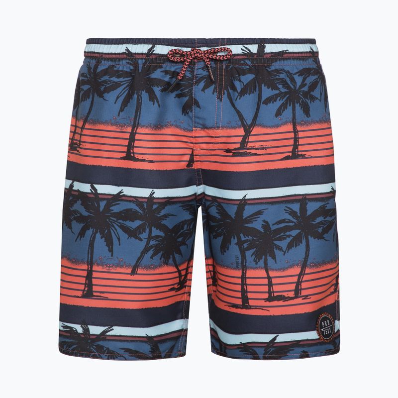 Protest Prtmaurits children's swim shorts navy blue and orange P2810421