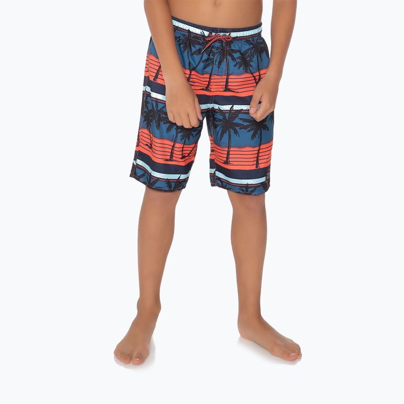 Protest Prtmaurits children's swim shorts navy blue and orange P2810421 3