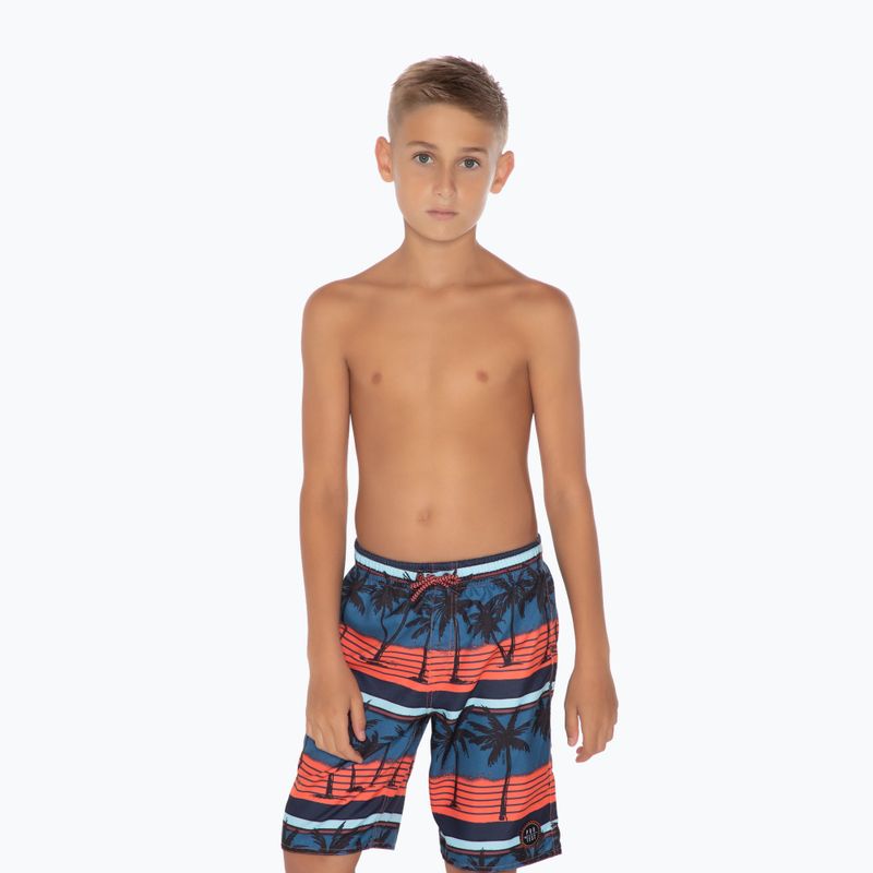 Protest Prtmaurits children's swim shorts navy blue and orange P2810421 3