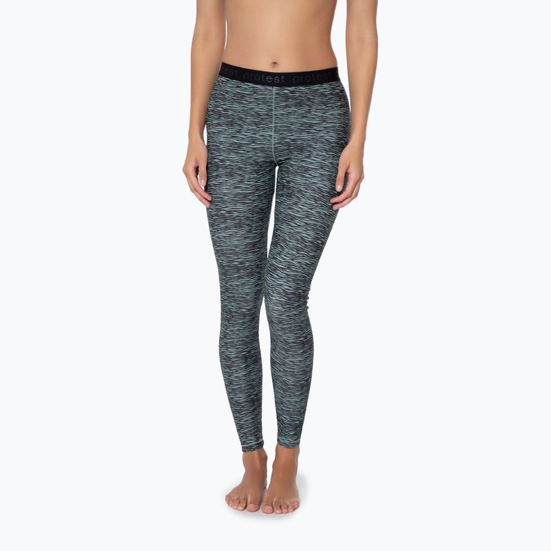 Women's Protest Prtbelmopan green/black surf leggings P4610721