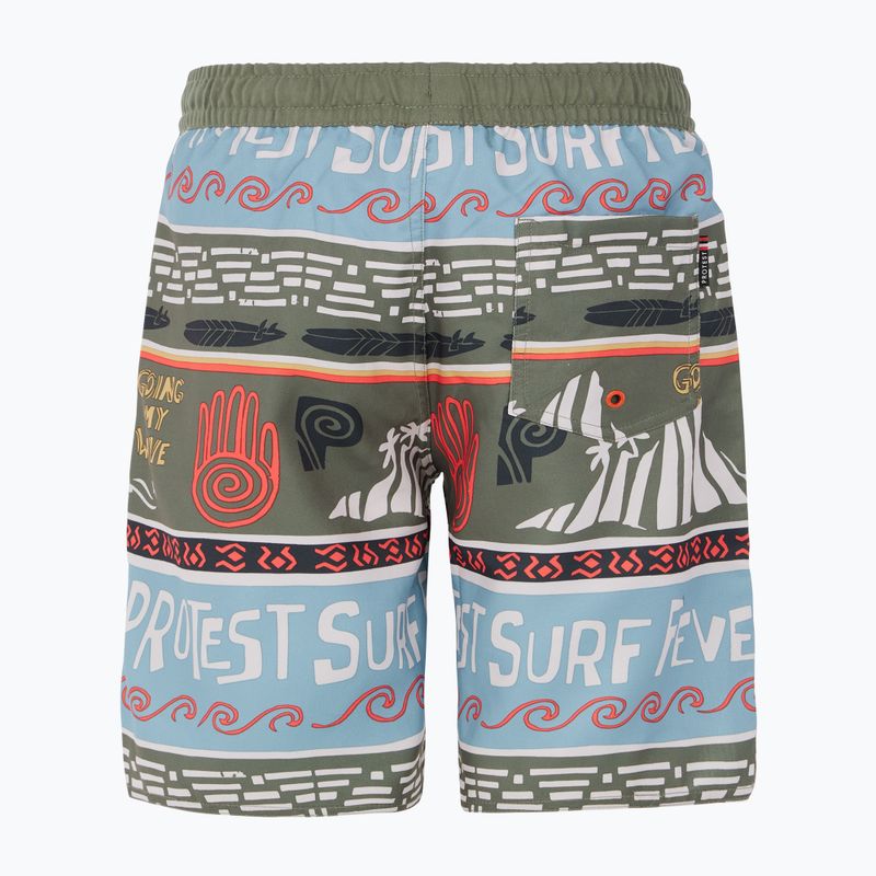Protest Prtcinema artichoke green children's swim shorts 2
