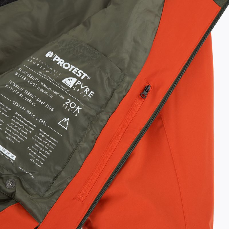 Men's Protest Prttimothy burnt orange snowboard jacket 6