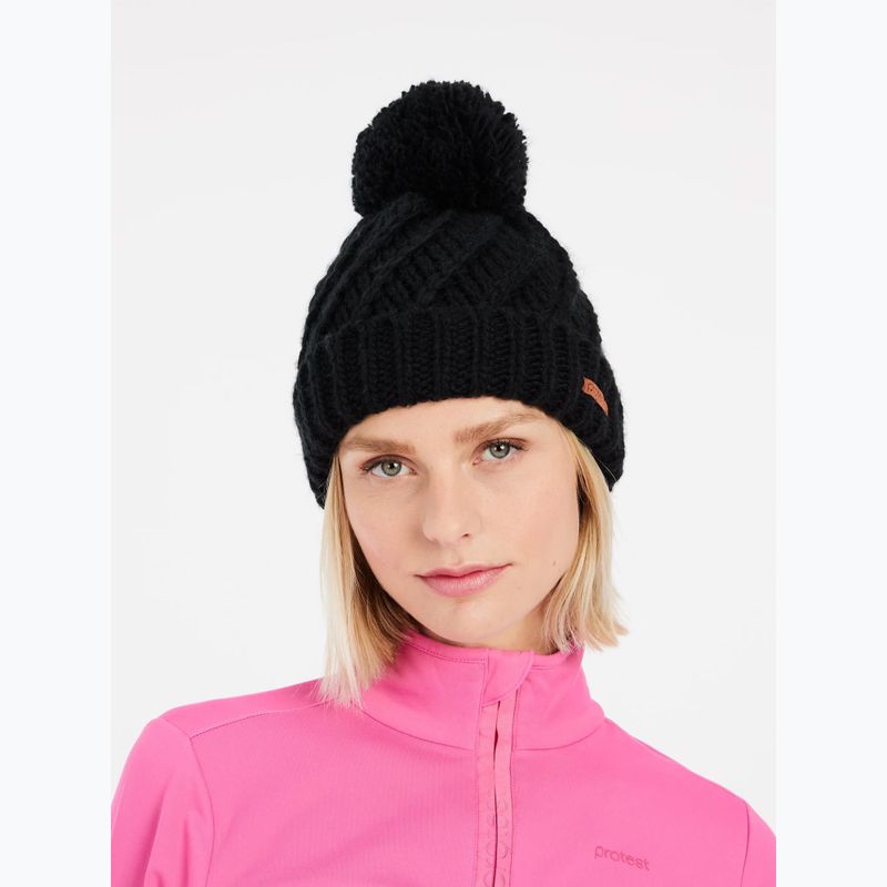 Women's winter cap Protest Prtpaisley24 true black 4