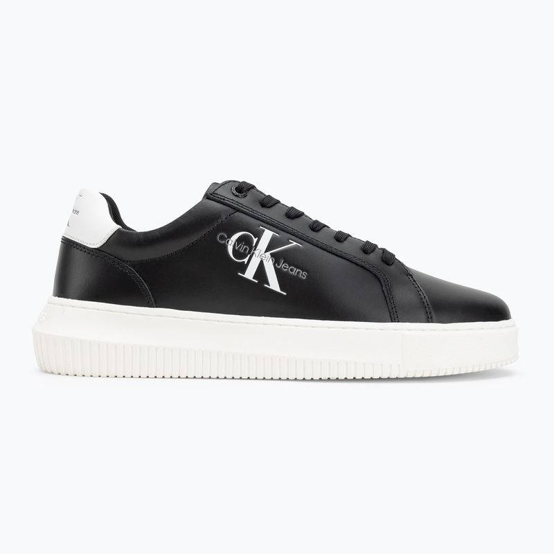 Calvin Klein men's shoes YM0YM00681 Chunky Cupsole Monologo Lth triple black/bright white 2
