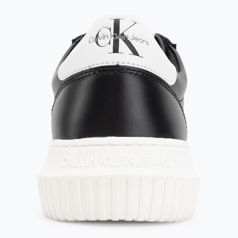 Calvin Klein men's shoes YM0YM00681 Chunky Cupsole Monologo Lth triple black/bright white 6