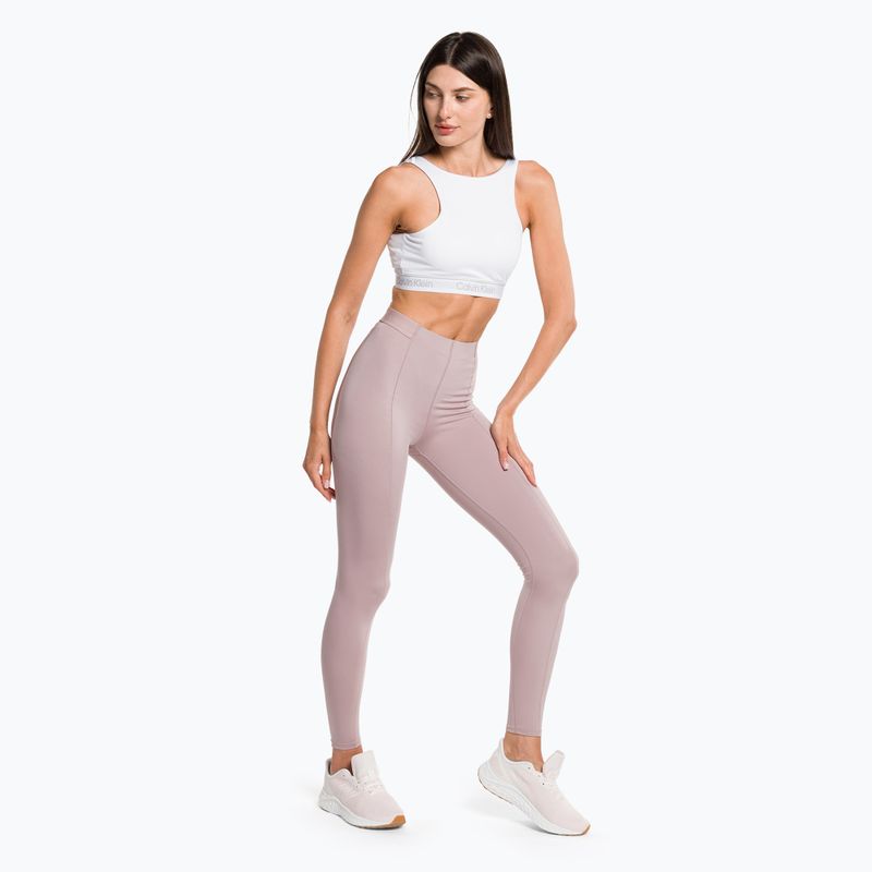 Women's training leggings Calvin Klein 7/8 8HR gray rose 2