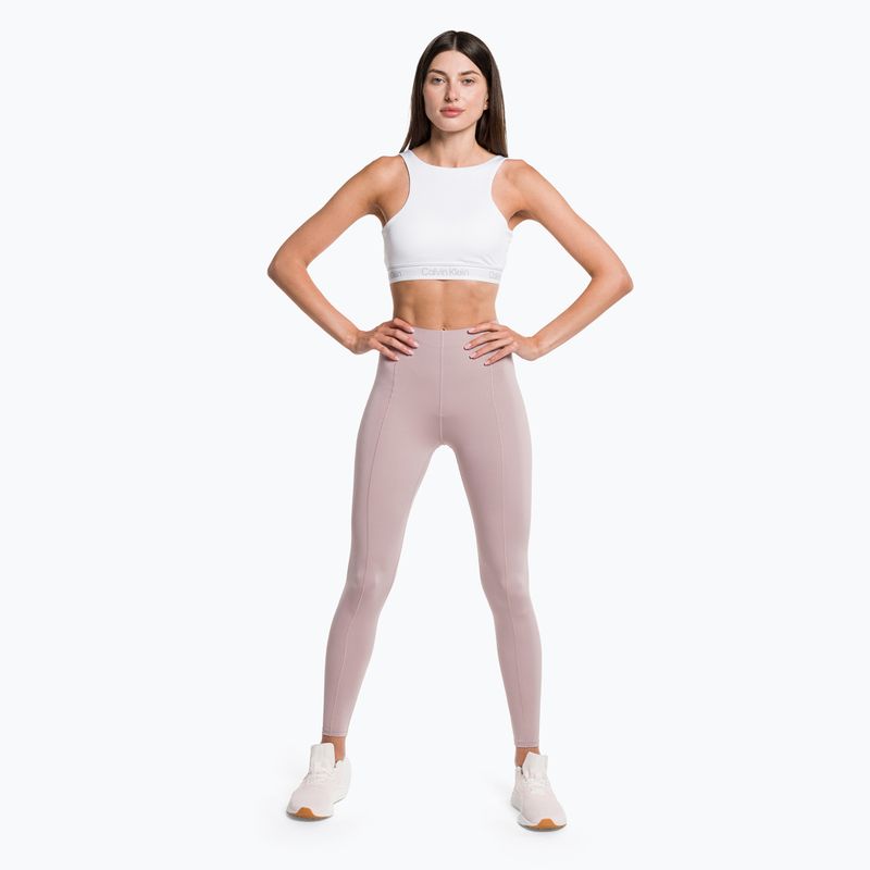 Calvin Klein Medium Support YAF bright white fitness bra 2