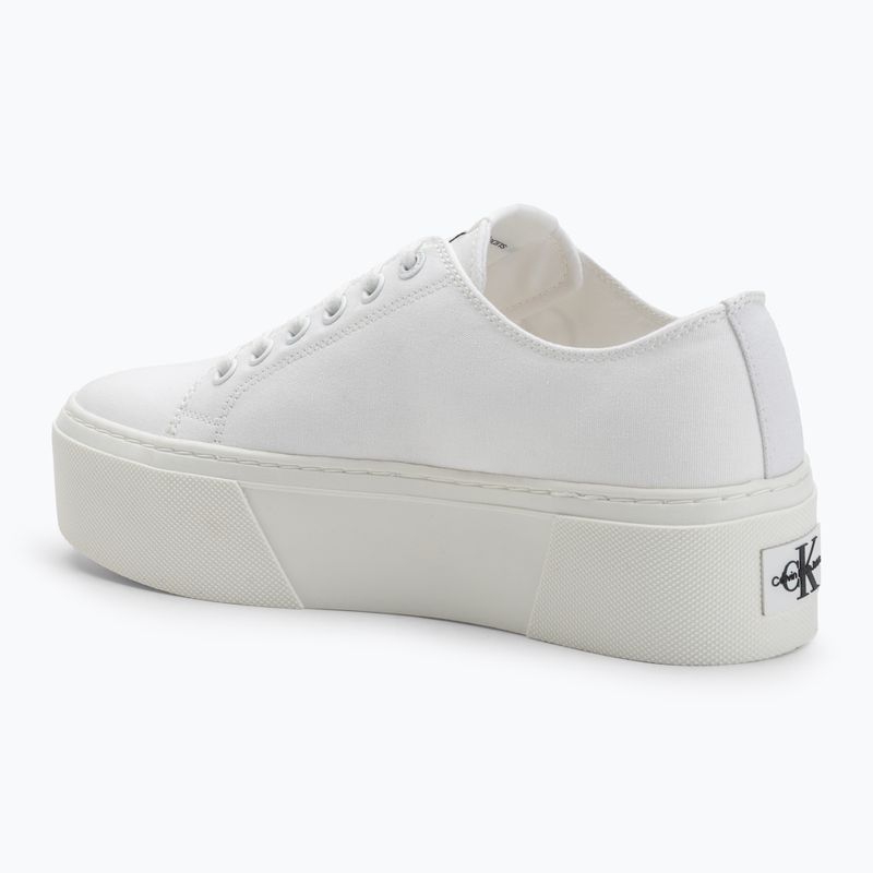 Calvin Klein women's trainers YW0YW01033 Vulc Flatform+ Cupsole Low white 3