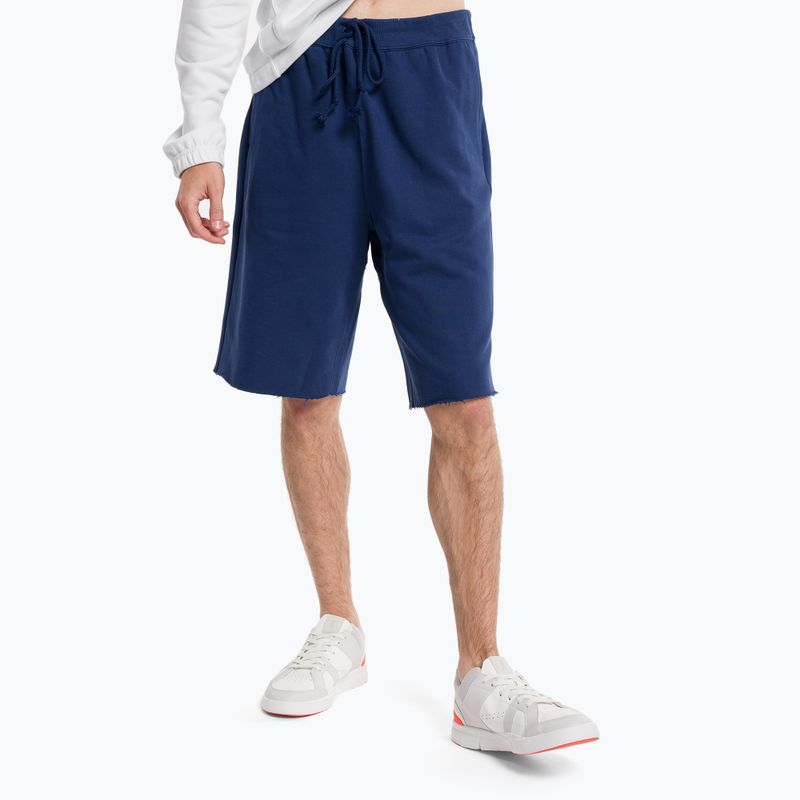 Men's Calvin Klein 7" Knit 6FZ blue depths training shorts