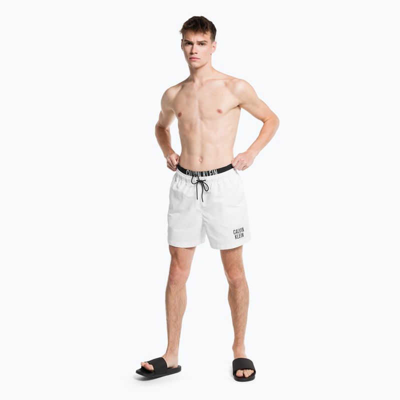 Men's Calvin Klein Medium Double Waistband Swim Shorts white 6