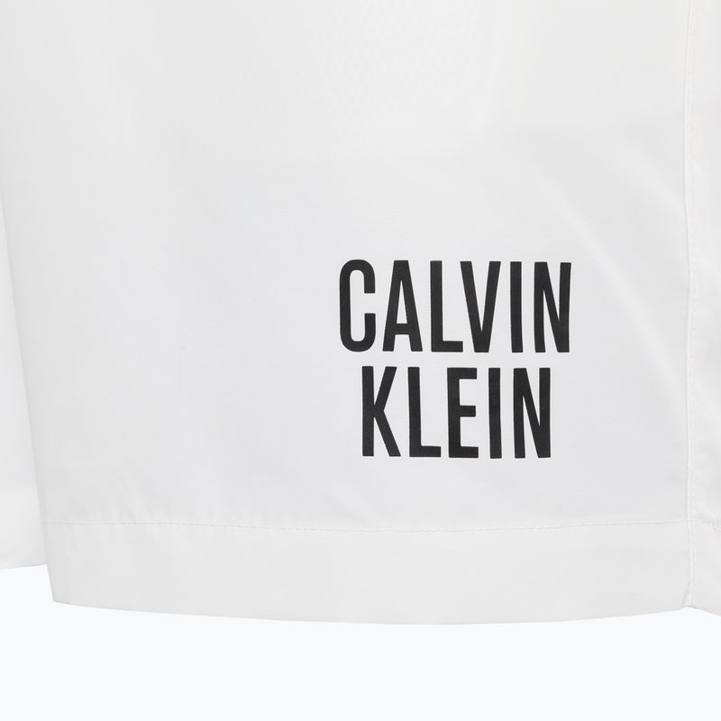 Men's Calvin Klein Medium Double Waistband Swim Shorts white 3