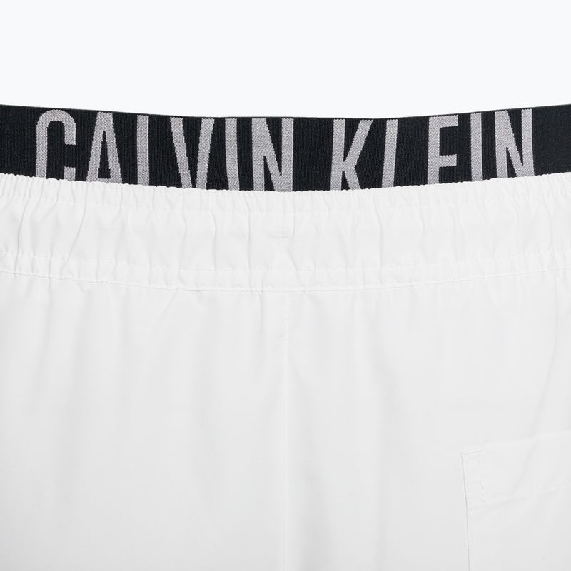 Men's Calvin Klein Medium Double Waistband Swim Shorts white 4