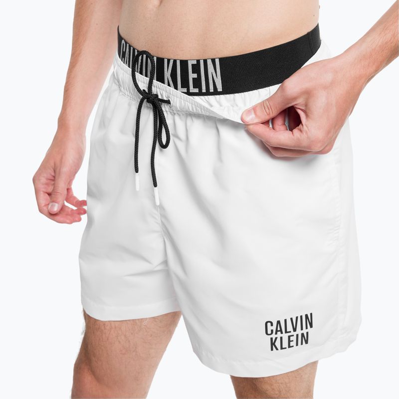 Men's Calvin Klein Medium Double Waistband Swim Shorts white 8