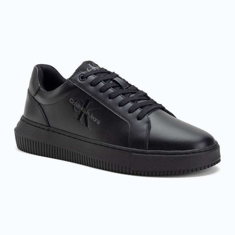 Calvin Klein men's shoes YM0YM00681 Chunky Cupsole Monologo Lth triple black