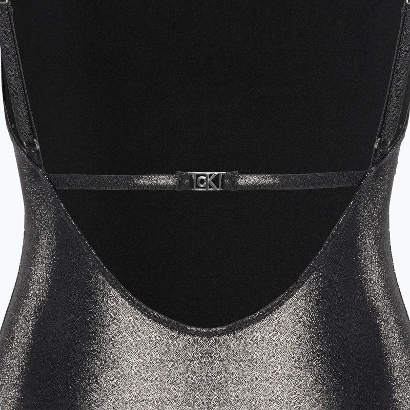 Women's Calvin Klein Scoop Back One Piece Swimsuit Black 3