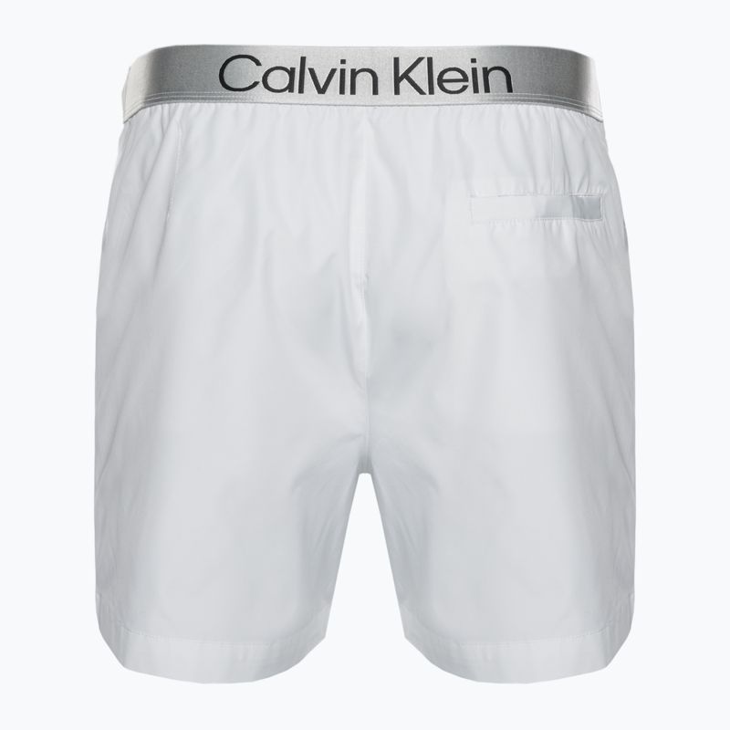 Men's Calvin Klein Medium Drawstring swim shorts white 2