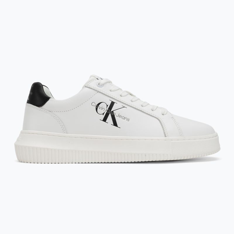 Calvin Klein men's shoes YM0YM00681 Chunky Cupsole Monologo Lth triple bright white/black 2