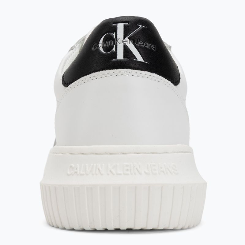 Calvin Klein men's shoes YM0YM00681 Chunky Cupsole Monologo Lth triple bright white/black 6