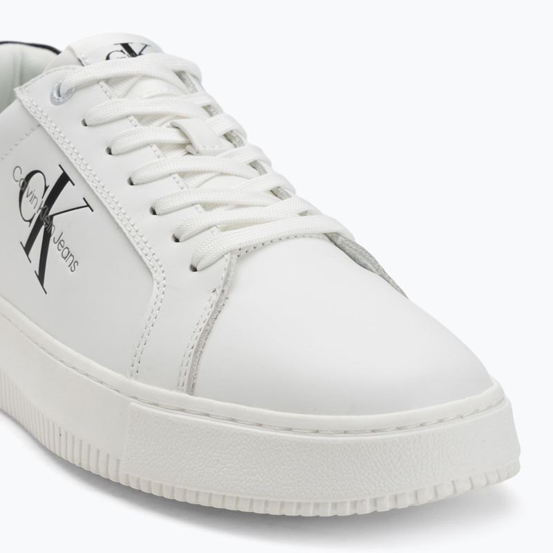 Calvin Klein men's shoes YM0YM00681 Chunky Cupsole Monologo Lth triple bright white/black 7