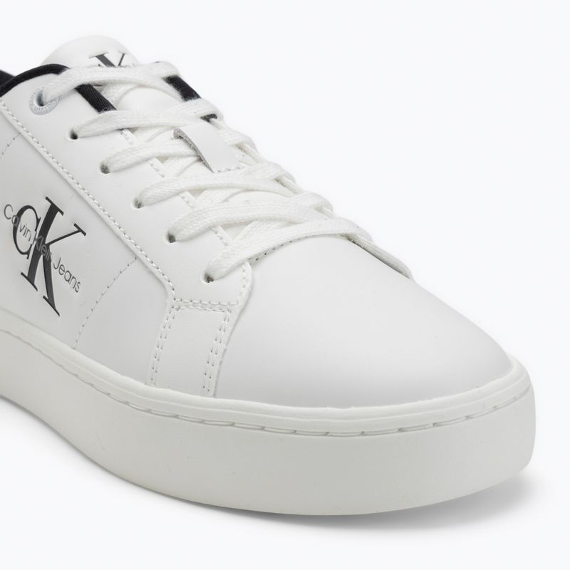 Calvin Klein women's shoes YW0YW01444 Classic Cupsole Lowlaceup Lth Wn bright white/black 7