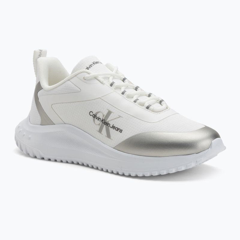 Women's shoes Calvin Klein Eva Runner Low Lace Mix Ml Wn bright white/silver