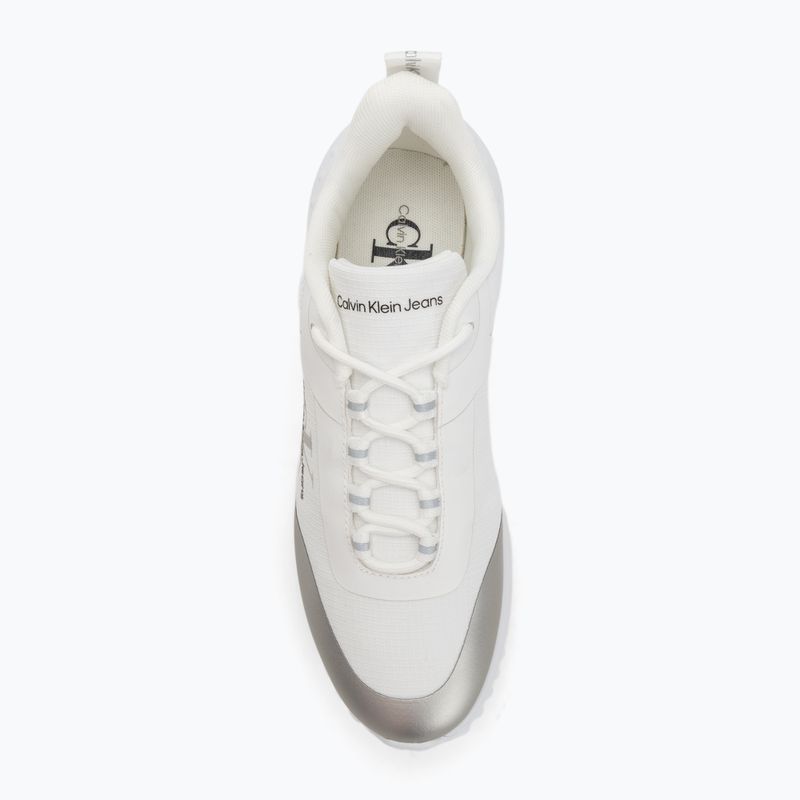 Women's shoes Calvin Klein Eva Runner Low Lace Mix Ml Wn bright white/silver 5