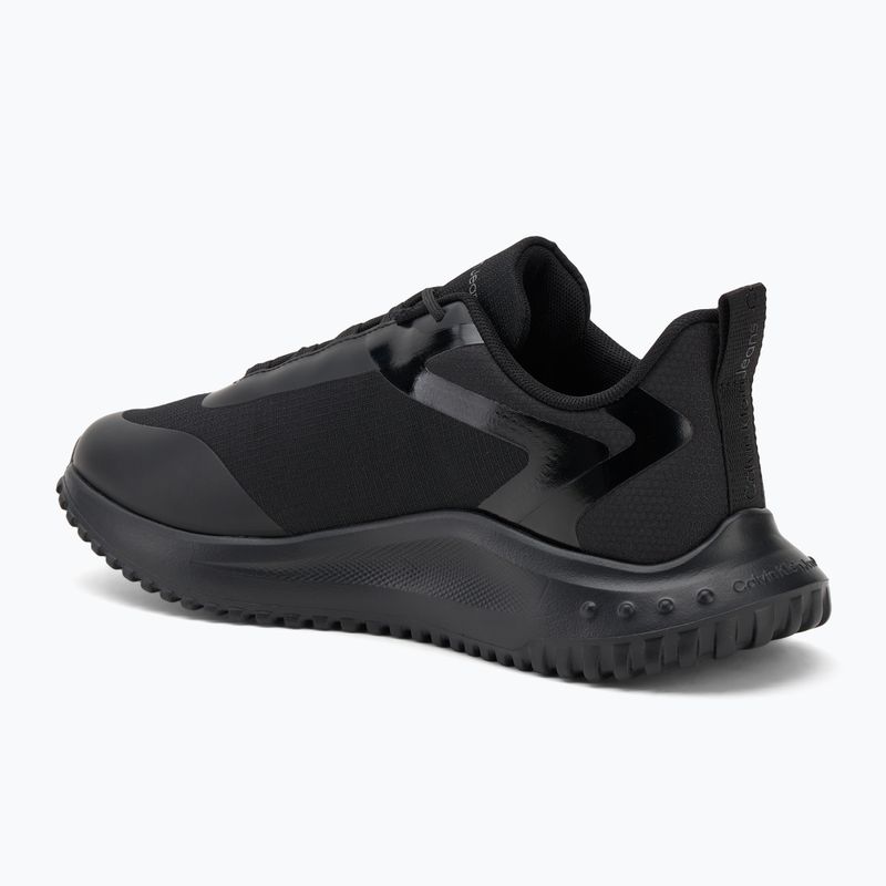 Calvin Klein men's shoes YM0YM00968 Eva Runner Low Lace Ml Mix triple black 3