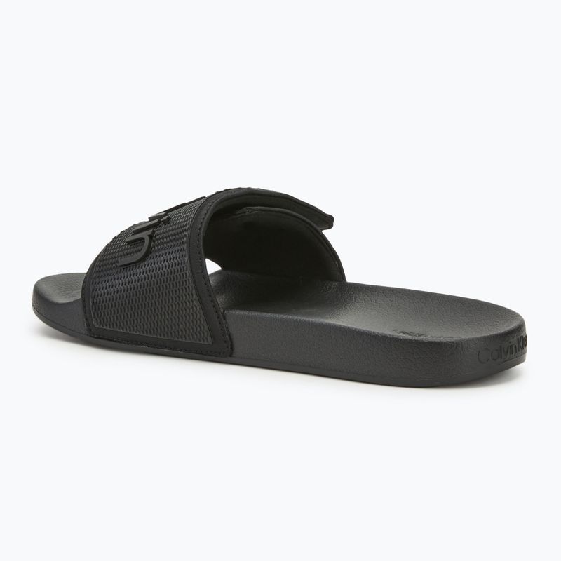 Calvin Klein men's slides HM0HM01437 Adj Pool Slide TPU black 3