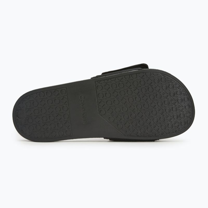 Calvin Klein men's slides HM0HM01437 Adj Pool Slide TPU black 4