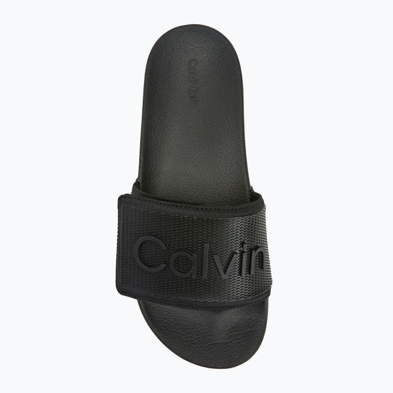 Calvin Klein men's slides HM0HM01437 Adj Pool Slide TPU black 5