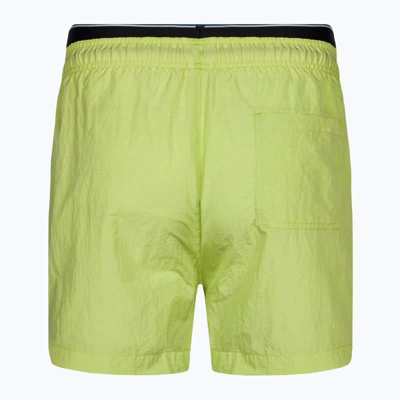 Men's Calvin Klein Medium Double WB sharp green swim shorts 2