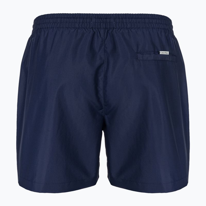 Men's Calvin Klein Medium Drawstring signature navy swim shorts 2