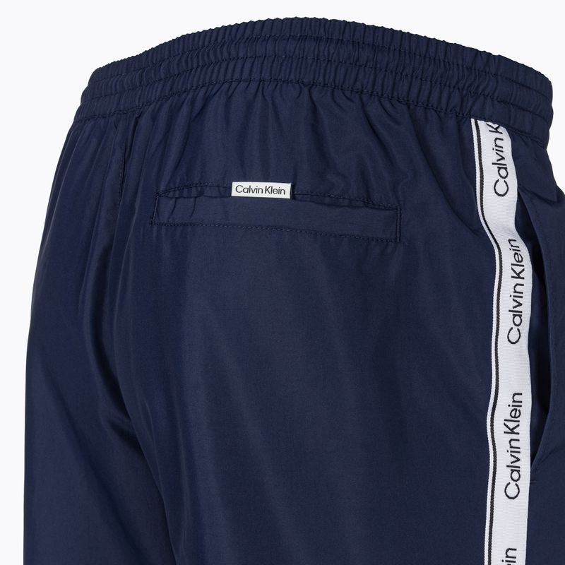 Men's Calvin Klein Medium Drawstring signature navy swim shorts 4