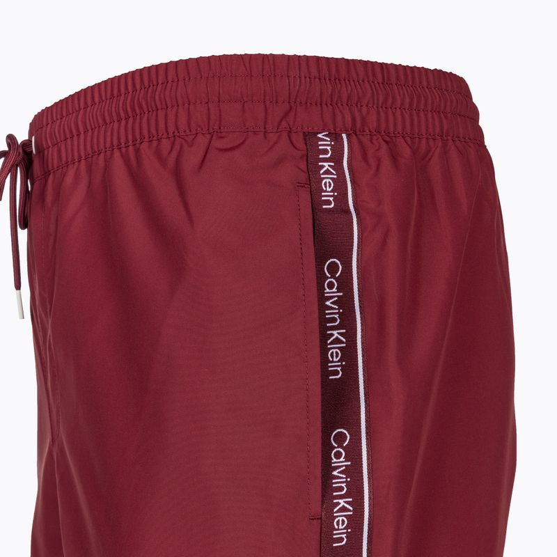 Men's Calvin Klein Medium Drawstring swim shorts cordovan 3