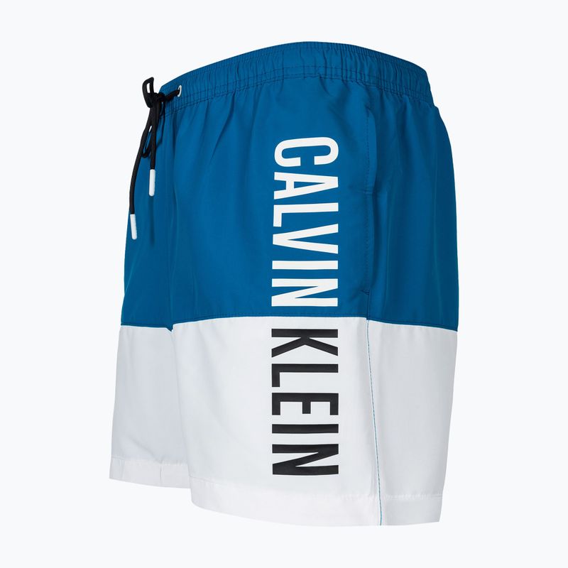 Men's Calvin Klein Medium Drawstring-Block swim shorts faience blue 3