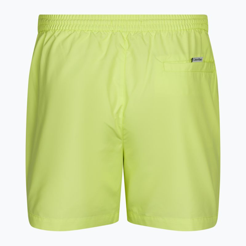 Men's Calvin Klein Medium Drawstring swim shorts sunny lime 2