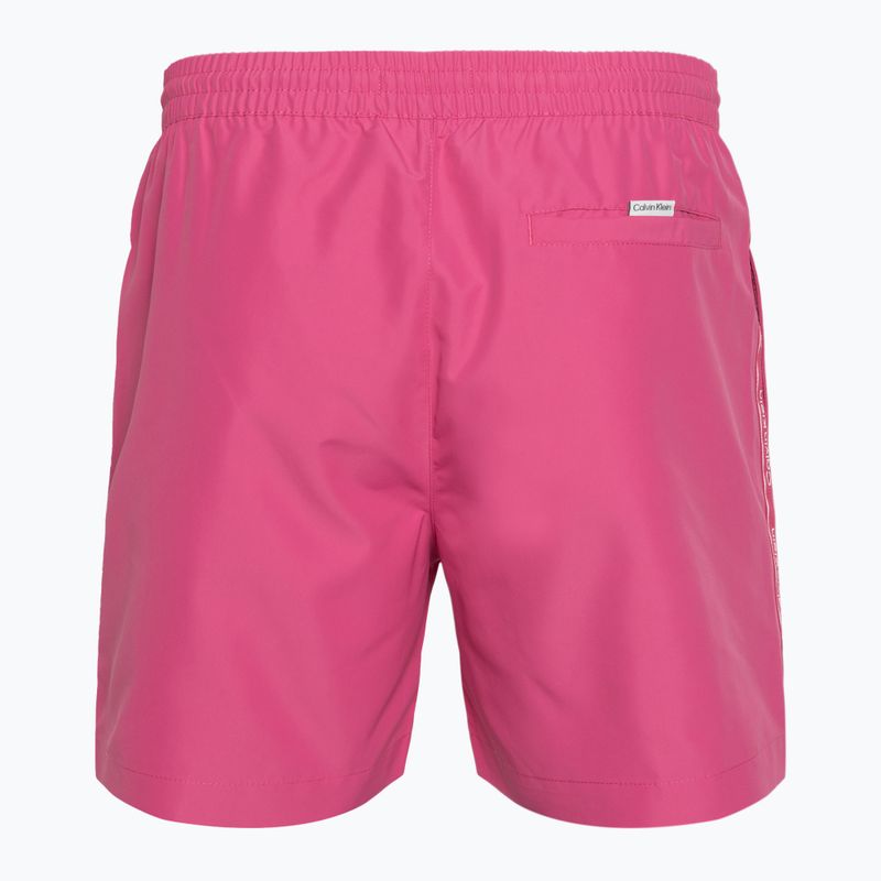 Men's Calvin Klein Medium Drawstring fuchsia fedora swim shorts 2