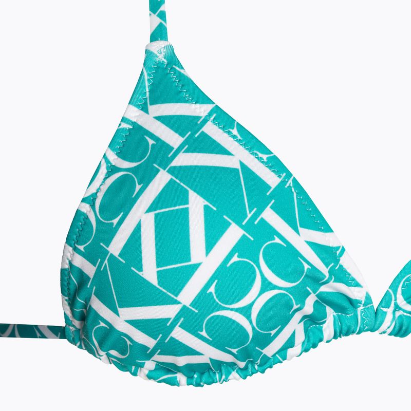 Calvin Klein Triangle-RP Print monogram blue swimsuit top 3