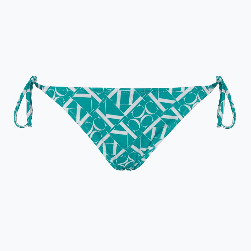 Calvin Klein String Side Tie Print monogram blue swimsuit bottom