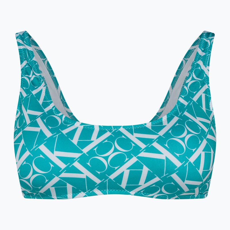 Calvin Klein Bralette-RP Print monogram blue swimsuit top