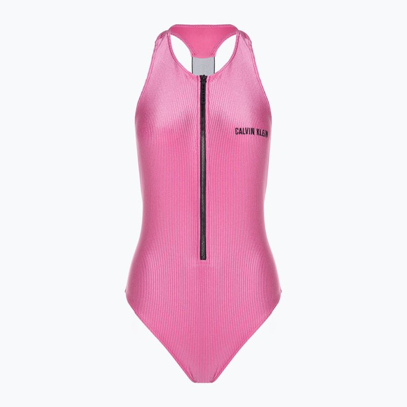 Women's one-piece swimsuit Calvin Klein Racerback One Piece bold pink