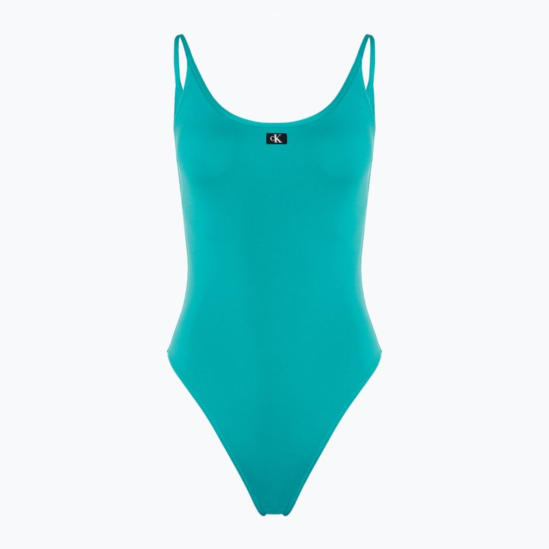 Women's one-piece swimsuit Calvin Klein Scoop One Piece blue ocean